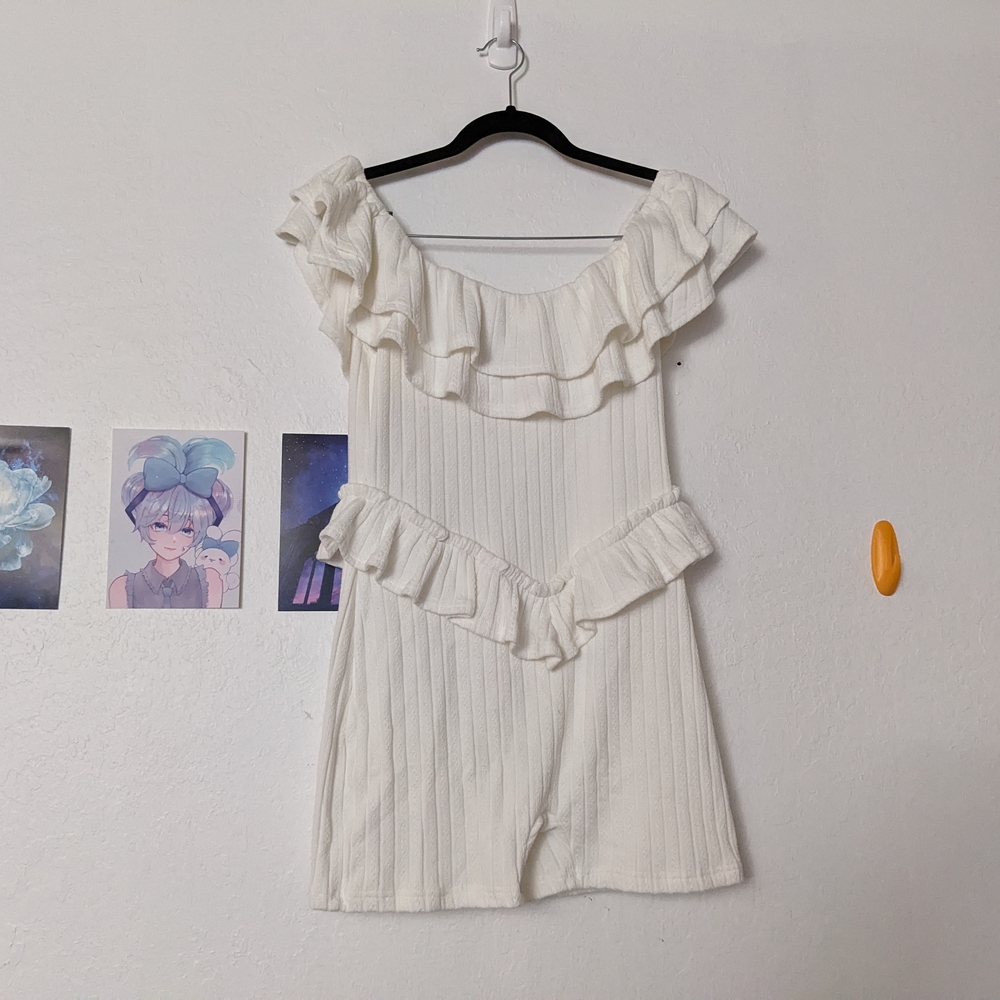 White French Unmentionable Romper